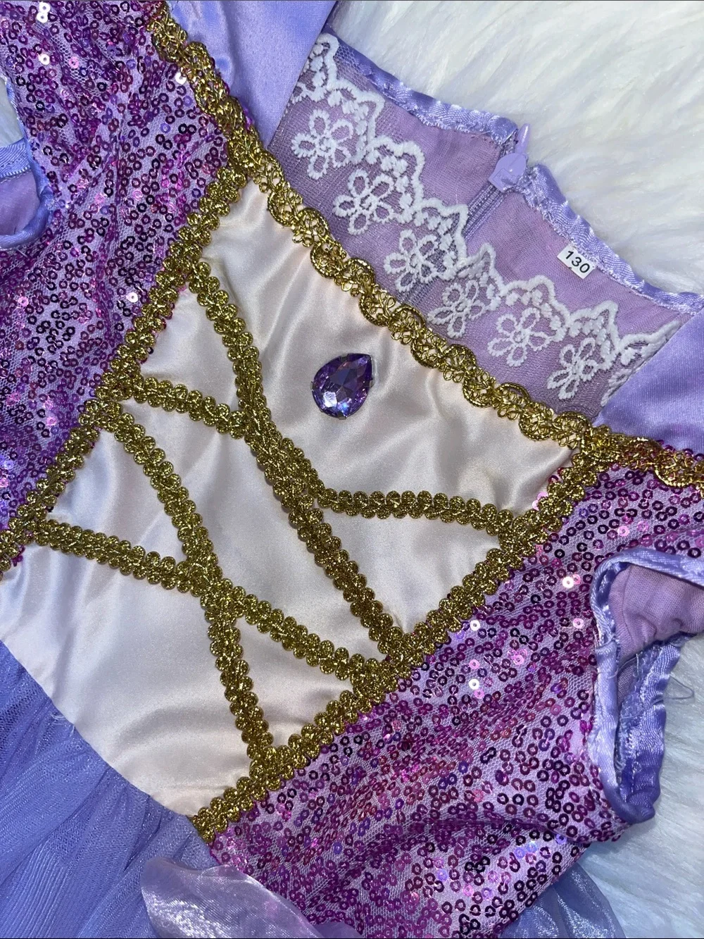 Rapunzel Princess Tulle Costume Dress for Kids